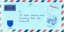 Yugoslavia Air Mail Cover United Nations Protection Force DANSQN TUZLA Sent To Denmark 9-1-1995 - Poste Aérienne