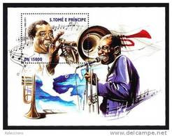 S. Tomé E Principe 2001 Musicien Louis Amstrong Yv. BF 187 MNH - Sao Tome And Principe