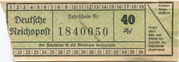 Deutschland - Deutsche Reichspost - Fahrschein 40Rpf. - Europa