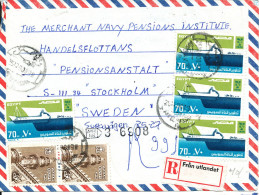 Egypt Registered Air Mail Cover Sent To Sweden 25-12-1980 With Topic Stamps - Luftpost