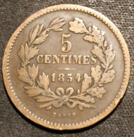 LUXEMBOURG - 5 CENTIMES 1854 - Guillaume III - KM 22 - Luxemburgo