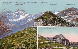 EBENALP (1644 M). - AUSSICHT GEGEN ALTMANN - SÄNTIS UND SCHÄFLER ALTMANN 2438 M. - CARTOLINA FP SPEDITA NEL 1914 - Appenzell