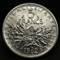 5 FRANCS SEMEUSE ARGENT 1962 FRANCE / SILVER - 5 Francs