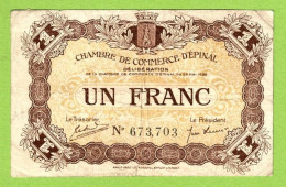 FRANCE / EPINAL / 1 FRANC/ 20 MAI 1920 / N° 673703 - Chambre De Commerce