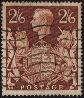 GREAT BRITAIN 1939 KGVI 2/6s Brown SG476 Used - Oblitérés