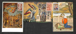 VATICAN - POSTE VATICANE - 3 Cartes MAXIMUM 1962 - S. CATARINAE SENENSIS - L'Annonciation - Adoration - Maximum Cards