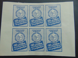 Reproduction De La Vignette Festung La Rochelle En Planche De 6 - Vignette Philatélique - War Stamps