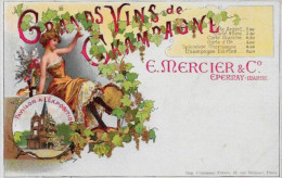 CPA Publicité Publicitaire Non Circulé Champagne Mercier Epernay - Werbepostkarten