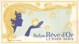 MIKI-AP8-085 CARTE PARFUMEE PIVER PARIS PARFUM REVE D OR FEMME ART NOUVEAU PUBLICITE - Anciennes (jusque 1960)