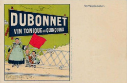 CPA Publicité Publicitaire Non Circulé Alcool Dubonnet Art Nouveau Dos Non Séparé MATET - Publicité