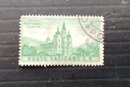 VATICANO 1957 8 CENTENARIO DELLA MAGNA MATER AUSTRIAE VARIETA WMK LETTER ! CAT SASS. N 229 + FRAGMANT  --- GIULY - Gebraucht