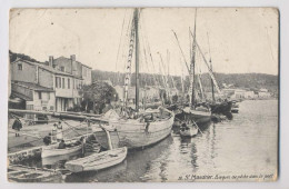 SAINT MANDRIER SUR MER - 1908 - ST MANDRIER - Barques De Pêche Dans Le Port - Saint-Mandrier-sur-Mer