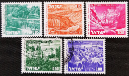 Israel 1971 -1979 Landscapes  Stampworld N° 524_525_528_530_536 Les 3 Premiers Sont Neufs Sans Trace De Charnière - Oblitérés (sans Tabs)