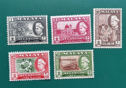 (ti) (MLYSEL57-2) MALAYA MALAYSIA MALAISIE SELANGOR 1957 Sultan ** MNH Neufs - Selangor