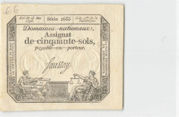 MIKI-AP8-095 ASSIGNAT De Cinquante Sols - Assignats & Mandats Territoriaux