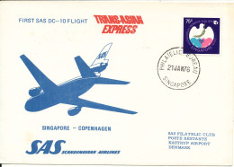 Singapore First SAS Flight DC-10 Singapore - Copenhagen 21-1-1976 - Irán