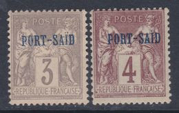 Port-Saïd N° 3 / 4  X Partie De Série : Les 2 Valeurs Trace De Charnière Sinon TB - Unused Stamps