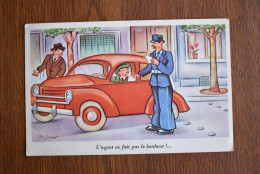 G353 L Agent Ne Fait Pas Le Bonheur!... Illustrator Driver Fined 1959 - Bandes Dessinées