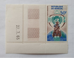 Timbres 50F Sénégal Bord De Feuille Coin Daté 22. 7. 65  - MNH YT Aer48 - Année De La Coopération Internationale 1965 - Senegal (1960-...)