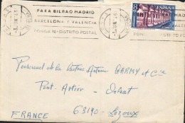 ESPAGNE SEUL SUR LETTRE POUR LA FRANCE 1974 - Brieven En Documenten