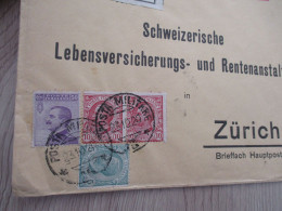 Lettre Italie Italia En Recommandé Constantinople Pour Zurich Suisse Posta Militare 15 1922  4 TP Anciens - Oficinas Europeas Y Asiáticas