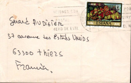 ESPAGNE SEUL SUR LETTRE POUR LA FRANCE 1971 - Briefe U. Dokumente