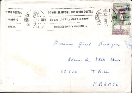 ESPAGNE SEUL SUR LETTRE POUR LA FRANCE 1973 - Covers & Documents