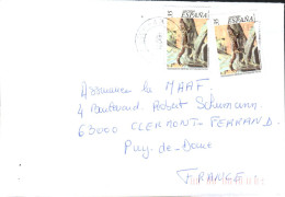 ESPAGNE AFFRANCHISSEMENT COMPOSE SUR LETTRE POUR LA FRANCE 1999 - Storia Postale