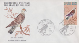 Enveloppe  FDC  1er  Jour  TERRITOIRE  FRANCAIS   Des   AFARS  Et  ISSAS   Oiseau   Colombe  1975 - Andere & Zonder Classificatie