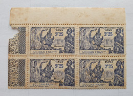 Bloc De 4 Timbres Neufs Soudan Français 2F25 Bord De Feuille - MNH YT 104 - Exposition Internationale New York 1939 - Neufs