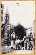 04072 / ♥️ ⭐ ◉ Peu Commun CADALEN Tarn Eglise Et POSTE Enfants Villageois1908 à HERAL Rue Bernis Albi-Photo CHAYNES - Cadalen