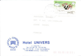 ESPAGNE VIGNETTE SEULE SUR LETTRE A EN TETE D'HOTEL 1999 - Vignette [ATM]