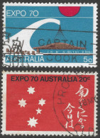 Australia. 1970 World Fair Osaka (Expo '70). Used Complete Set. SG 454-455. M3110 - Usati