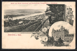 AK Petersberg A. Rhein, Blick Vom Hotel Auf Drachenburg, Königswinter Und Godesberg  - Petersberg