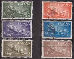 Caravelle De Colomb - ESPAGNE - Avion Superconstellation - N° 266-267-268-269-272-274 - 1955 - Used Stamps