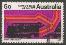 Australia. 1970 Sydney-Perth Standard Gauge Railway Link. 5c Used. SG 453. M3111 - Gebruikt