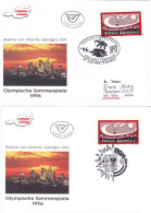 OLYMPIC GAMES ATLANTA, X2  COVERS FDC  1996  AUSTRIA - Estate 1996: Atlanta