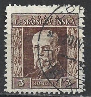 Cecoslovacchia, 1925 - 3k President Masaryk - Nr.100 Usato° - Oblitérés