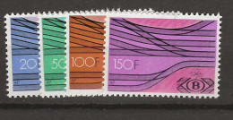 1976 MNH Belgium Railway Mi 352-55 Postfris** - Nuevos