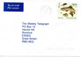 76313 - Neuseeland - 1997 - $1,80 Forelle EF A LpBf HAWKES BAY -> Grossbritannien - Poissons