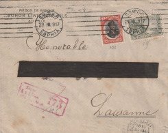 BULGARIE - LETTRE Censurée De Sophia Le 29/03/1917 Pour Lausanne - Covers & Documents