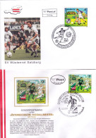 SOCCER,  X2  COVERS FDC  2000-2001  AUSTRIA - Europei Di Calcio (UEFA)