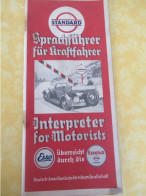 Standard/ Sprachführer Für Krafttfahrer/ Interpreter For Motorists/ Esso , Essolub/ Deutsch/vers 1935-40         PGC568 - Alemania Todos