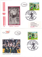 SOCCER,  X2  COVERS FDC  2000  AUSTRIA - Europees Kampioenschap (UEFA)