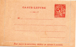 MONACO -- MONTE CARLO -- Entier Postal -- Carte-Lettre -- 10 C. Rose Sur Gris (1906) Prince Albert 1er - Ganzsachen