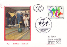 BOWLING   COVERS FDC  1995  AUSTRIA - Bowls