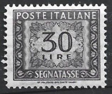Repubblica Italiana, 1955/66 - 30 Lire Segnatasse, Fil. Stelle - Nr.116 MNH** - Segnatasse