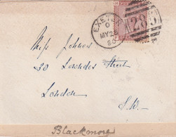 1880 - One Penny Red Exeter - Brieven En Documenten