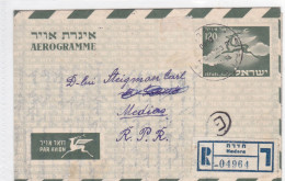 HISTORICAL DOCUMENTS  REGISTERED   COVERS NICE FRANKING 1956 ISRAEL - Covers & Documents
