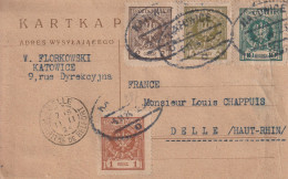 CARTE - POLOGNE - Katowice Le 06/11/1924 Pour La France - Covers & Documents